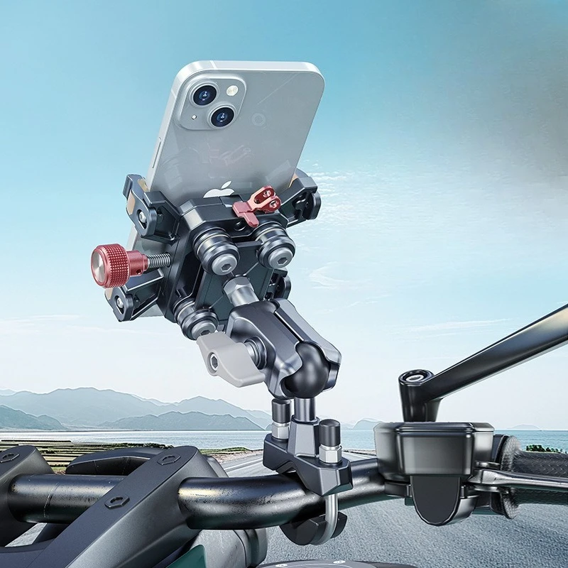 New Universal High-Quality Alloy Motorcycle Accessories Motorcycle Phone Holder Shock Absorption Motos Navigation Mount
New Universal High-Quality Alloy Motorcycle Accessories Motorcycle Phone Holder Shock Absorption Motos Navigation Mount