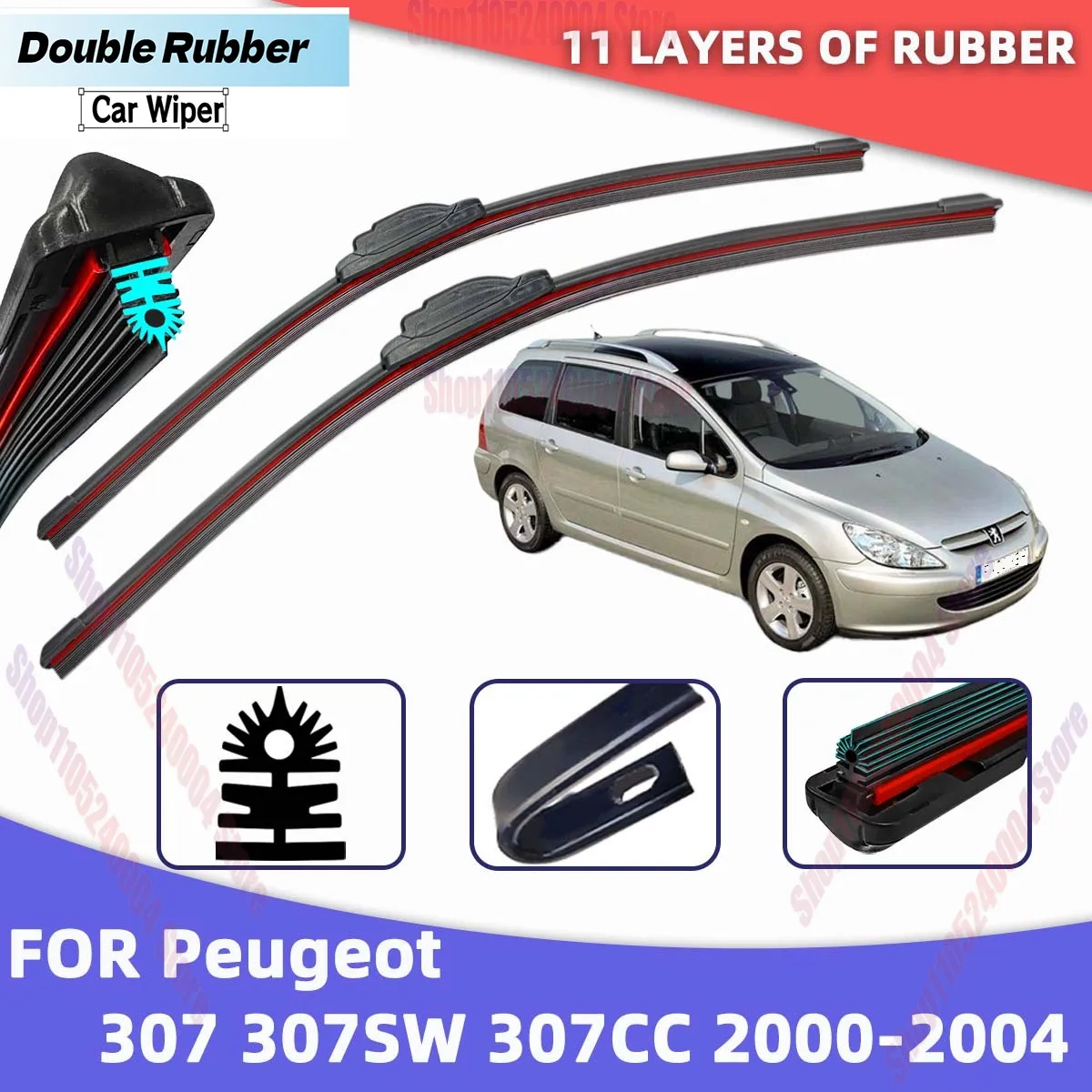 2025 Latest Model Layer Strip Car Wiper Front Windshield Wipers For Peugeot 307 307SW 307CC 2000-2004
2025 Latest Model Layer Strip Car Wiper Front Windshield Wipers For Peugeot 307 307SW 307CC 2000-2004