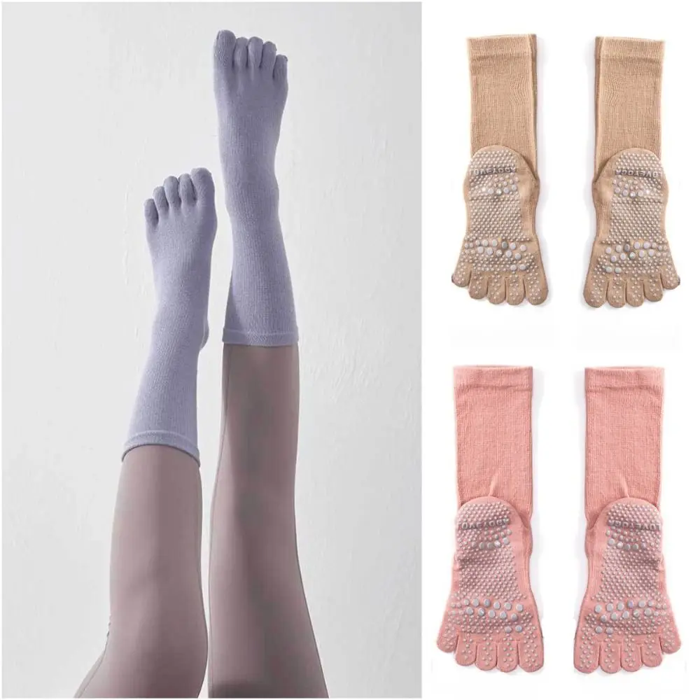 Five Fingers Women Yoga Socks Silicone Anti-slip Separate Fingers Sport Pilates Socks Mid-tube Solid Color Cotton Socks Gym
Five Fingers Women Yoga Socks Silicone Anti-slip Separate Fingers Sport Pilates Socks Mid-tube Solid Color Cotton Socks Gym