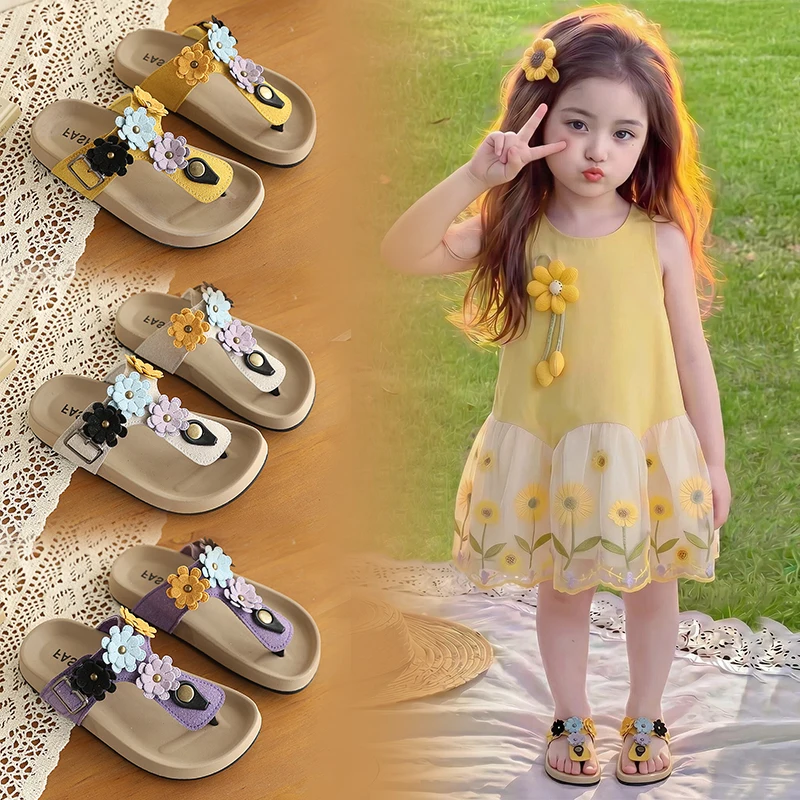 Mumoresip New Summer Girls T-strap Slippers Flower Kids Outdoor Flip Flops Daily Wear Beach Children Clip-toe Sandals Breathable
Mumoresip New Summer Girls T-strap Slippers Flower Kids Outdoor Flip Flops Daily Wear Beach Children Clip-toe Sandals Breathable