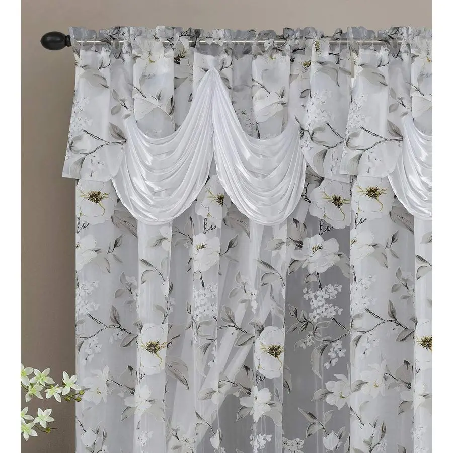 Римская романтика. Декоративная штора из органзы в стиле фермерского дома с эффектом обжига, с прикрепленным изысканным ламбрекеном и подкладкой из тафты, белая
Римская романтика. Декоративная штора из органзы в стиле фермерского дома с эффектом обжига, с прикрепленным изысканным ламбрекеном и подкладкой из тафты, белая