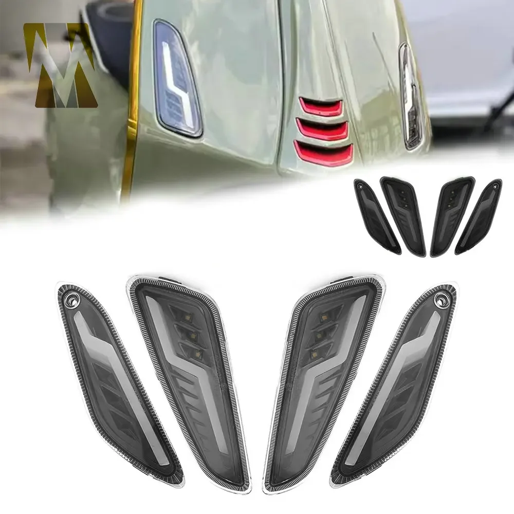 Motorcycle Front Rear E-Mark Turn Signals Blinker Daytime Running LED Light For Vespa Sprint Primavera 50 125 150 2013-2023 2024
Motorcycle Front Rear E-Mark Turn Signals Blinker Daytime Running LED Light For Vespa Sprint Primavera 50 125 150 2013-2023 2024