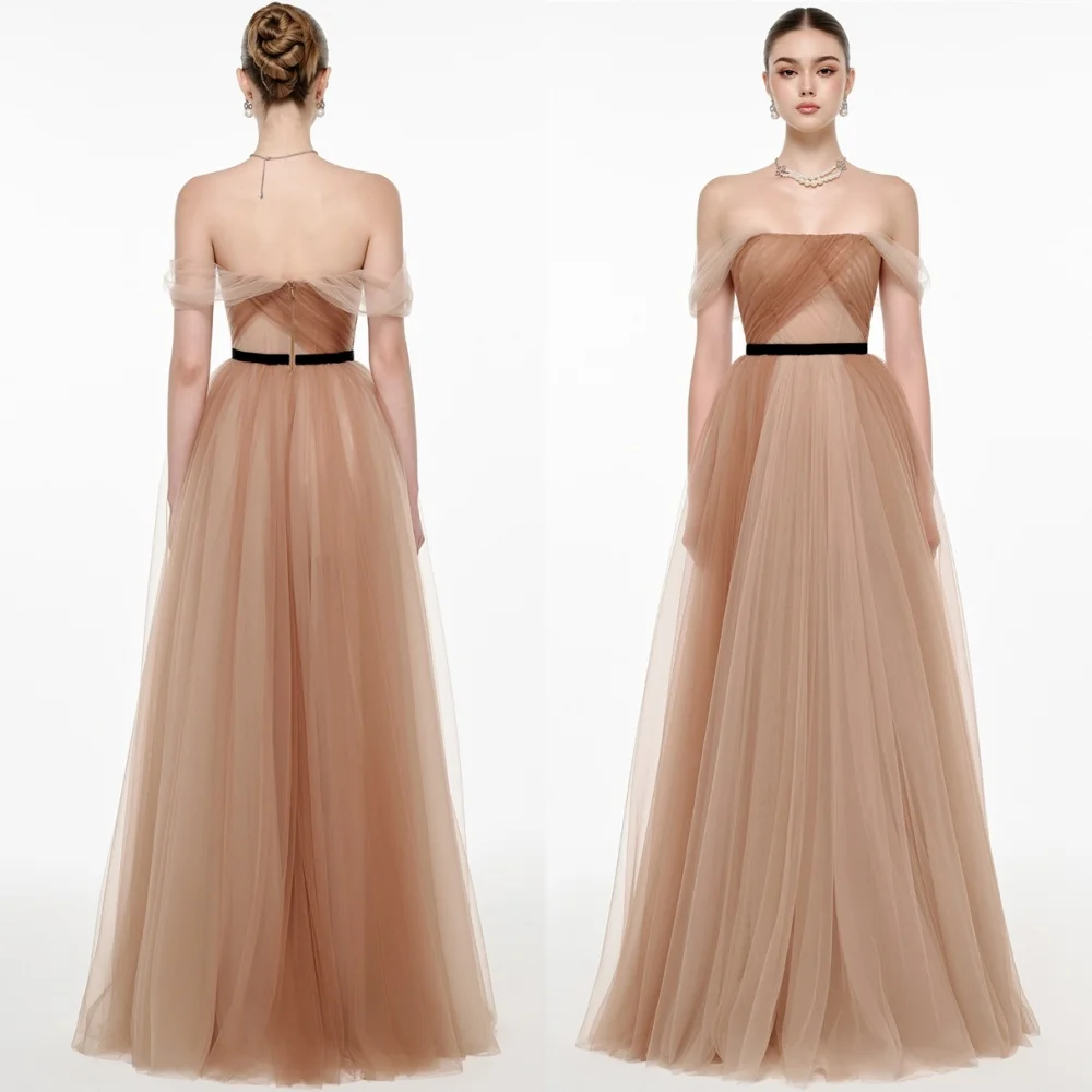 Customized Simple Tulle Evening Dress Classic Strapless Off the Shoulder Celebrity Gowns Temperament Special Occasion Gowns
Customized Simple Tulle Evening Dress Classic Strapless Off the Shoulder Celebrity Gowns Temperament Special Occasion Gowns