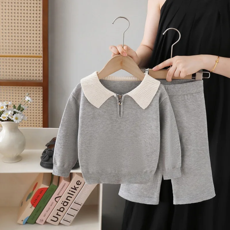 MILANCEL New Autumn Kids Sweater Set 2-6T Girls POLO Knitted Shirt +Straight Pants Korean Version Loose Children Outfits 2PCS
MILANCEL New Autumn Kids Sweater Set 2-6T Girls POLO Knitted Shirt +Straight Pants Korean Version Loose Children Outfits 2PCS