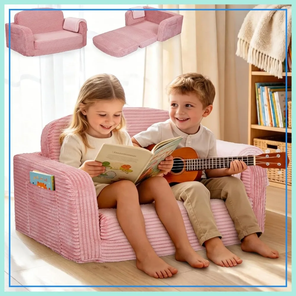Extra Wide 2-in-1 Convertible Couch with Storage & Blanket | Foldable Foam Sofa | Machine Washable Cover, Non-Toxic, Pink
Extra Wide 2-in-1 Convertible Couch with Storage & Blanket | Foldable Foam Sofa | Machine Washable Cover, Non-Toxic, Pink