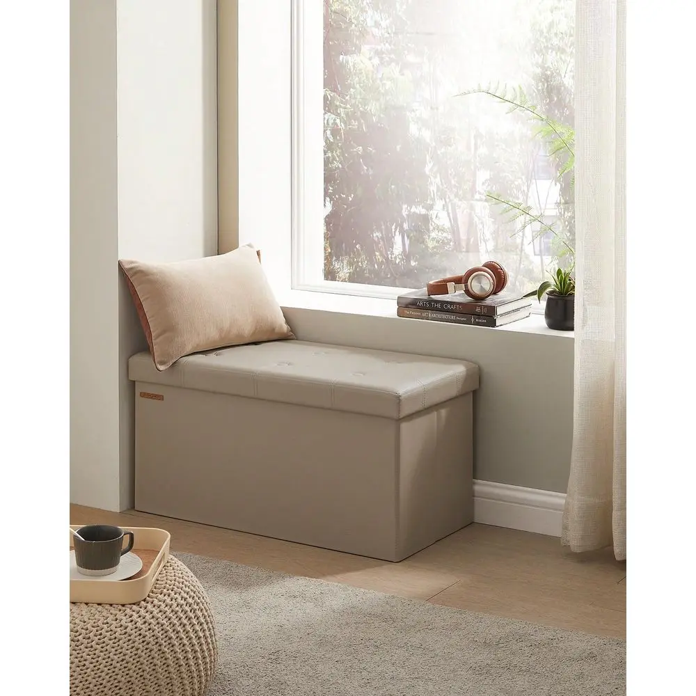 30 Inches Folding Storage Ottoman Bench Storage Chest Footrest Padded Seat Faux Leather, Holds Up To 660 Lb Black, White, Brown
30 Inches Folding Storage Ottoman Bench Storage Chest Footrest Padded Seat Faux Leather, Holds Up To 660 Lb Black, White, Brown