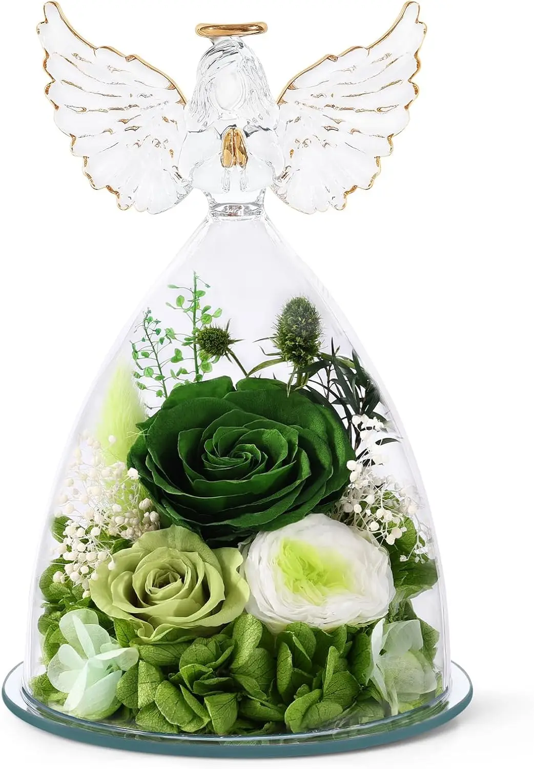 Консервированная роза в стеклянном куполе с фигуркой ангела, вечные цветы для женщин, мамы, бабушки - подарок на день рождения, Рождество, годовщину
Консервированная роза в стеклянном куполе с фигуркой ангела, вечные цветы для женщин, мамы, бабушки - подарок на день рождения, Рождество, годовщину