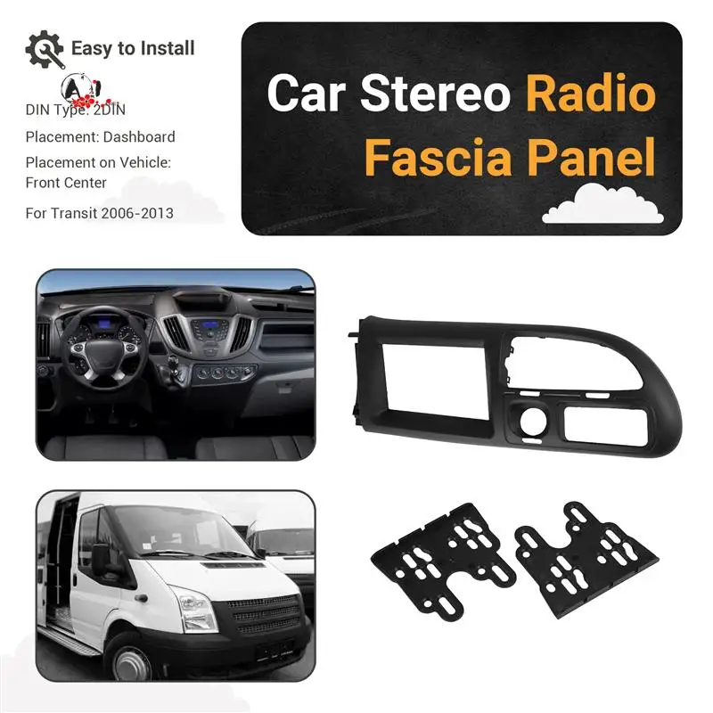 A10E-2Din Car CD Radio Stereo Fascia Panel Frame DVD Frame Panel Adaptor Fitting Kit For Ford Transit 2006-2013
A10E-2Din Car CD Radio Stereo Fascia Panel Frame DVD Frame Panel Adaptor Fitting Kit For Ford Transit 2006-2013