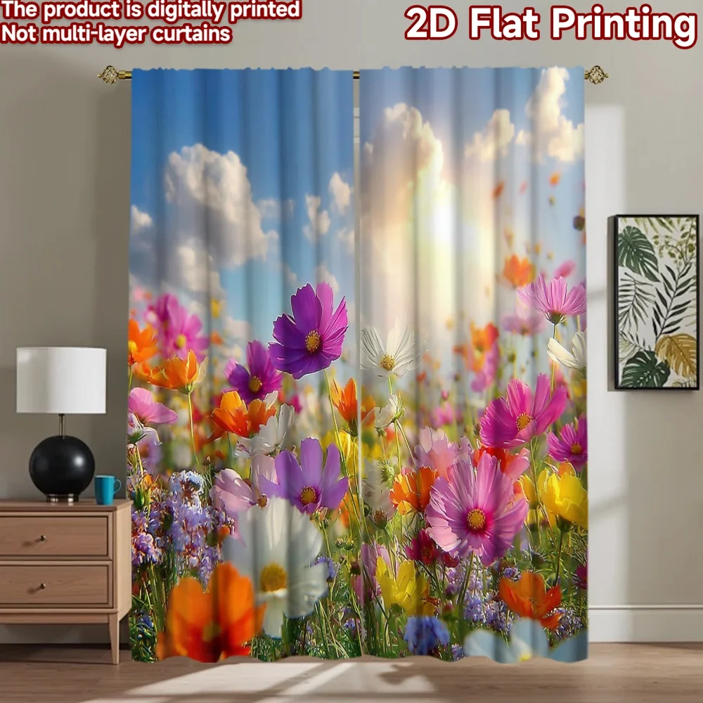 2D flat printing 2pcs Curtains Cosmos Flowers Field Sunny Day Digital Printed Polyester Drapes Family Party Decoration for
2D flat printing 2pcs Curtains Cosmos Flowers Field Sunny Day Digital Printed Polyester Drapes Family Party Decoration for