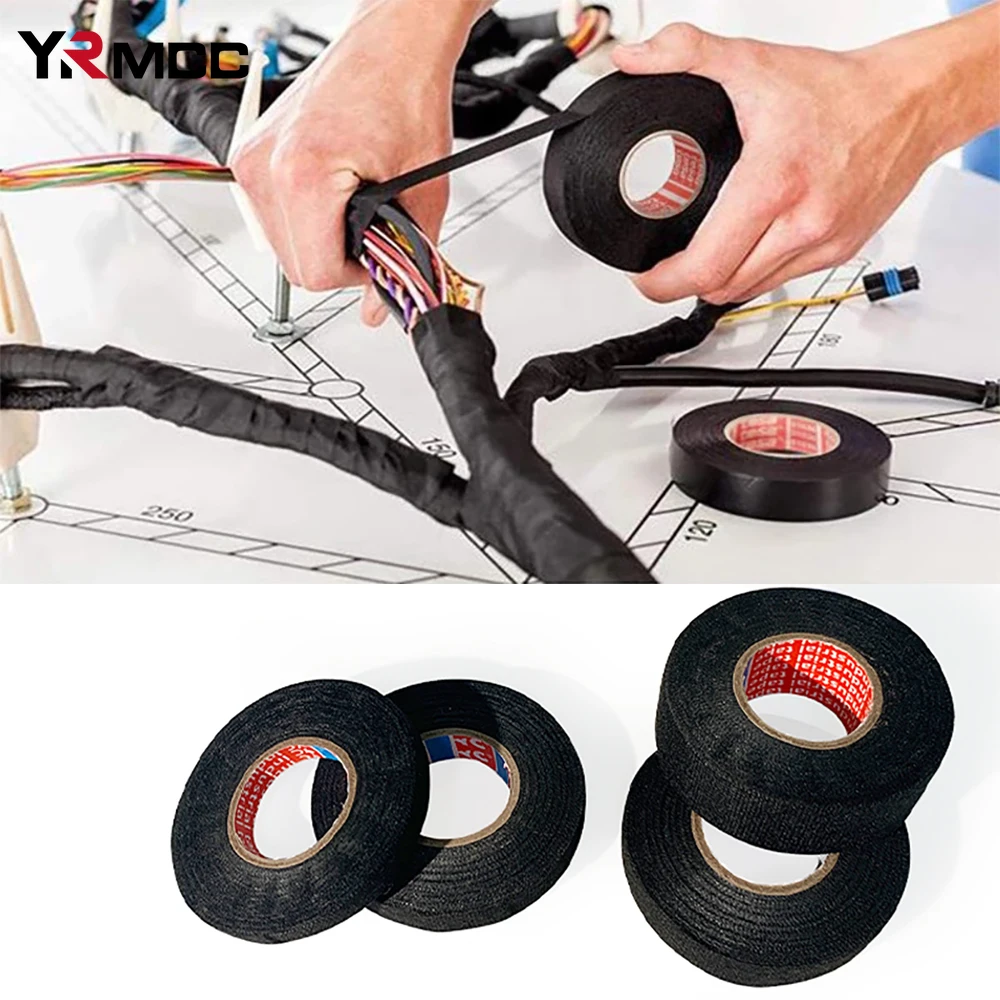 15M Car Cable Harness Fabric Heat-resistant Flame Retardant Adhesive Cloth Tapes for Car Cable Harness Wiring Loom Protection
15M Car Cable Harness Fabric Heat-resistant Flame Retardant Adhesive Cloth Tapes for Car Cable Harness Wiring Loom Protection