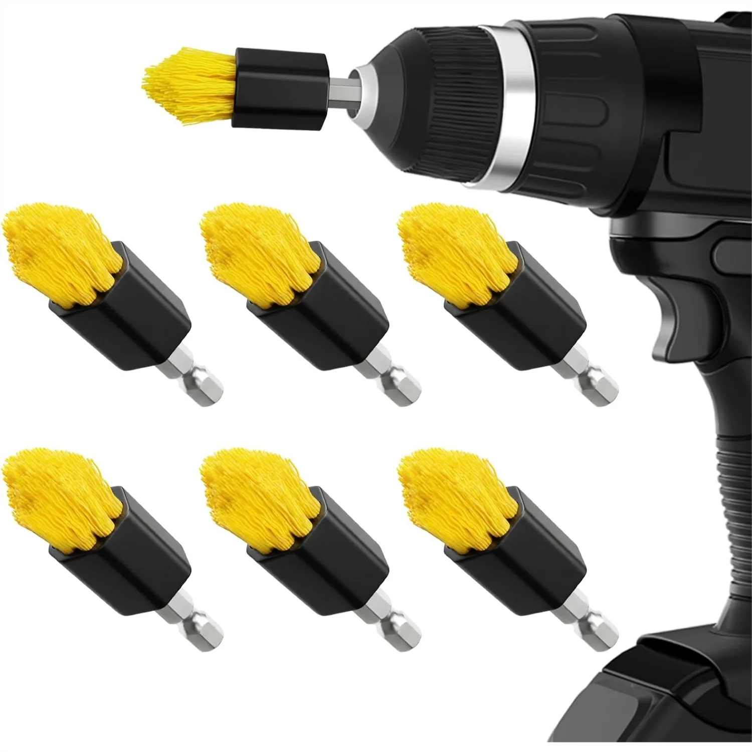 6 Piece Drill Brush Attachment Set With Multi-Purpose And Grout Head For Home Kitchen Bathroom Cleaning
6 Piece Drill Brush Attachment Set With Multi-Purpose And Grout Head For Home Kitchen Bathroom Cleaning