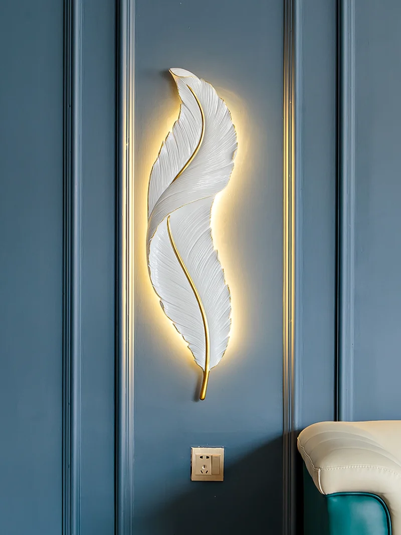 Modern Nordic Luxury LED Wall Lamps for Bedroom Living Room Feather Bedside Sconces Indoor Lighting Fixtures
Modern Nordic Luxury LED Wall Lamps for Bedroom Living Room Feather Bedside Sconces Indoor Lighting Fixtures