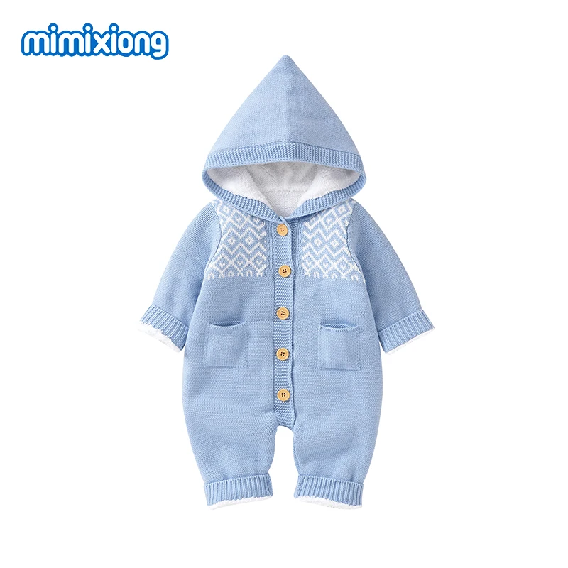 Baby Rompers Winter Hooded Long Sleeve Newborn Boys Girls Fleece Knitted Jumpsuits Outfits Autumn Outwear Toddler Infant Clothes
Baby Rompers Winter Hooded Long Sleeve Newborn Boys Girls Fleece Knitted Jumpsuits Outfits Autumn Outwear Toddler Infant Clothes