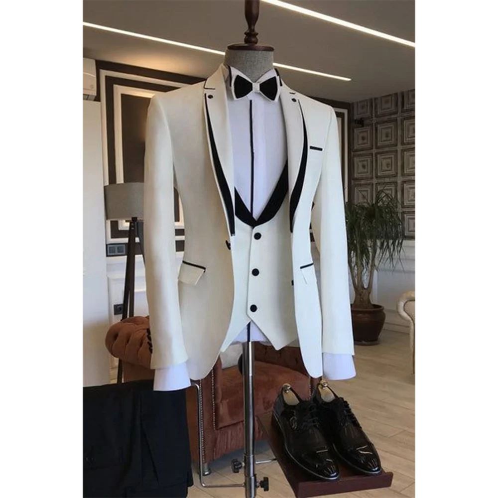 Casual Men Suits For Wedding Slim Fit Solid Tuxedo Mens Suits Traje De 3 Piezas Para Hombre Custom Man Suits
Casual Men Suits For Wedding Slim Fit Solid Tuxedo Mens Suits Traje De 3 Piezas Para Hombre Custom Man Suits