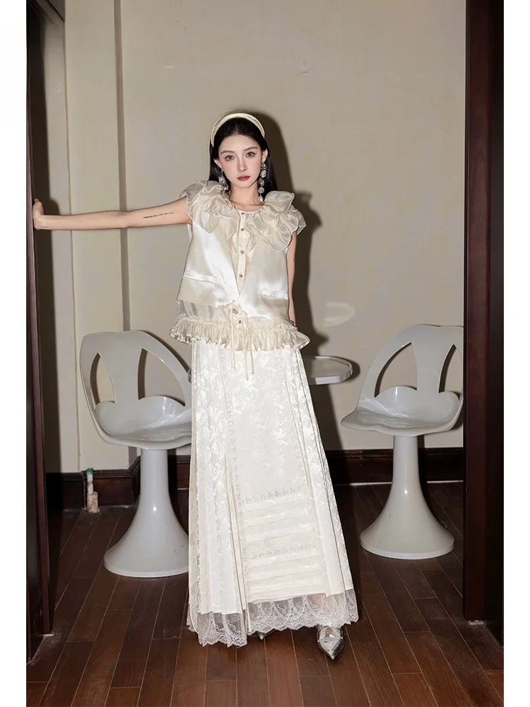 PITAO Original Summer Heavy Industry Personality Flower Mist Thick Vest Skirt Two-Piece Set round Neck Button Style Chinese S...
PITAO Original Summer Heavy Industry Personality Flower Mist Thick Vest Skirt Two-Piece Set round Neck Button Style Chinese S...