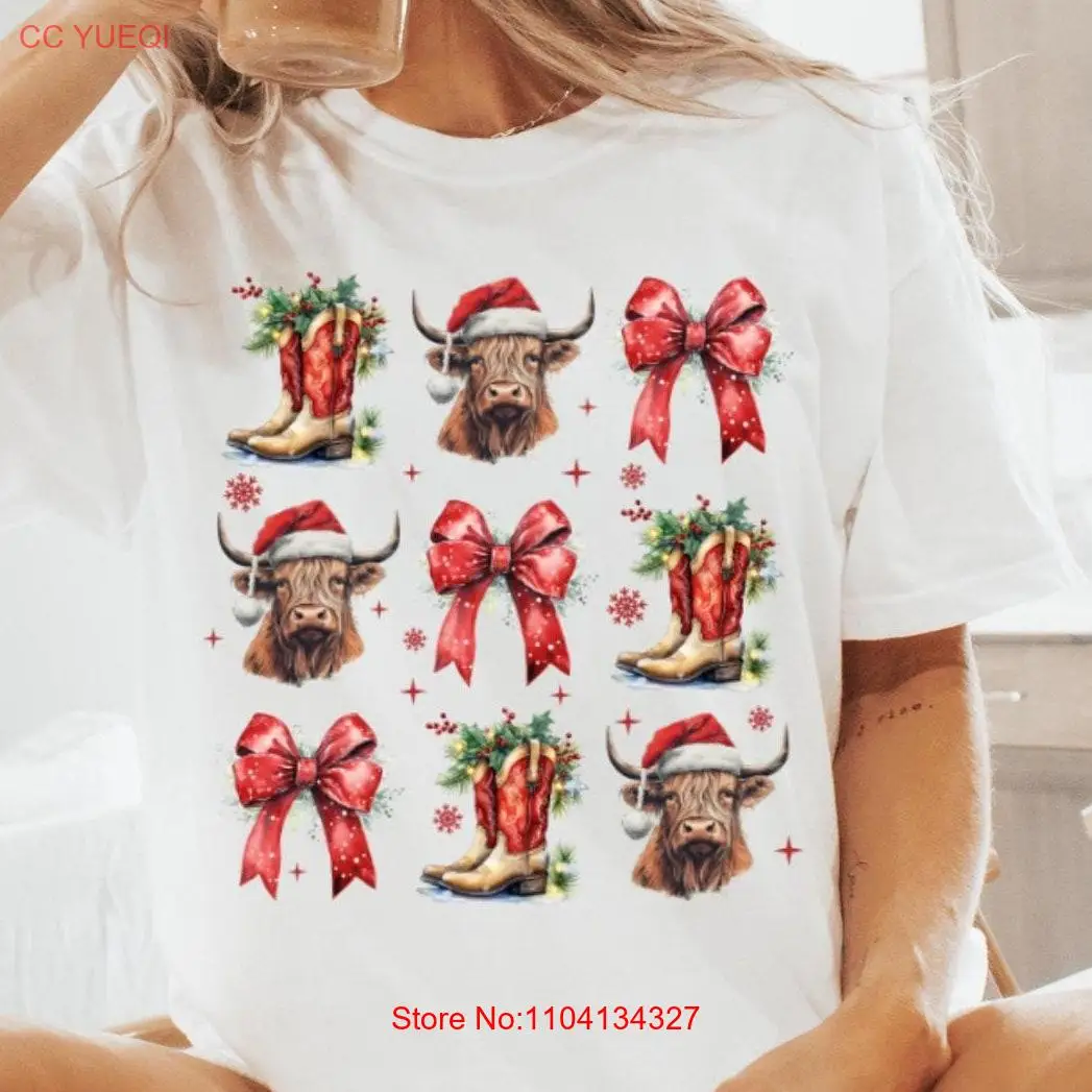 Рубашка в стиле вестерн Coquette Cowgirl Christmas Highland Cow Bow с длинными или короткими рукавами
Рубашка в стиле вестерн Coquette Cowgirl Christmas Highland Cow Bow с длинными или короткими рукавами