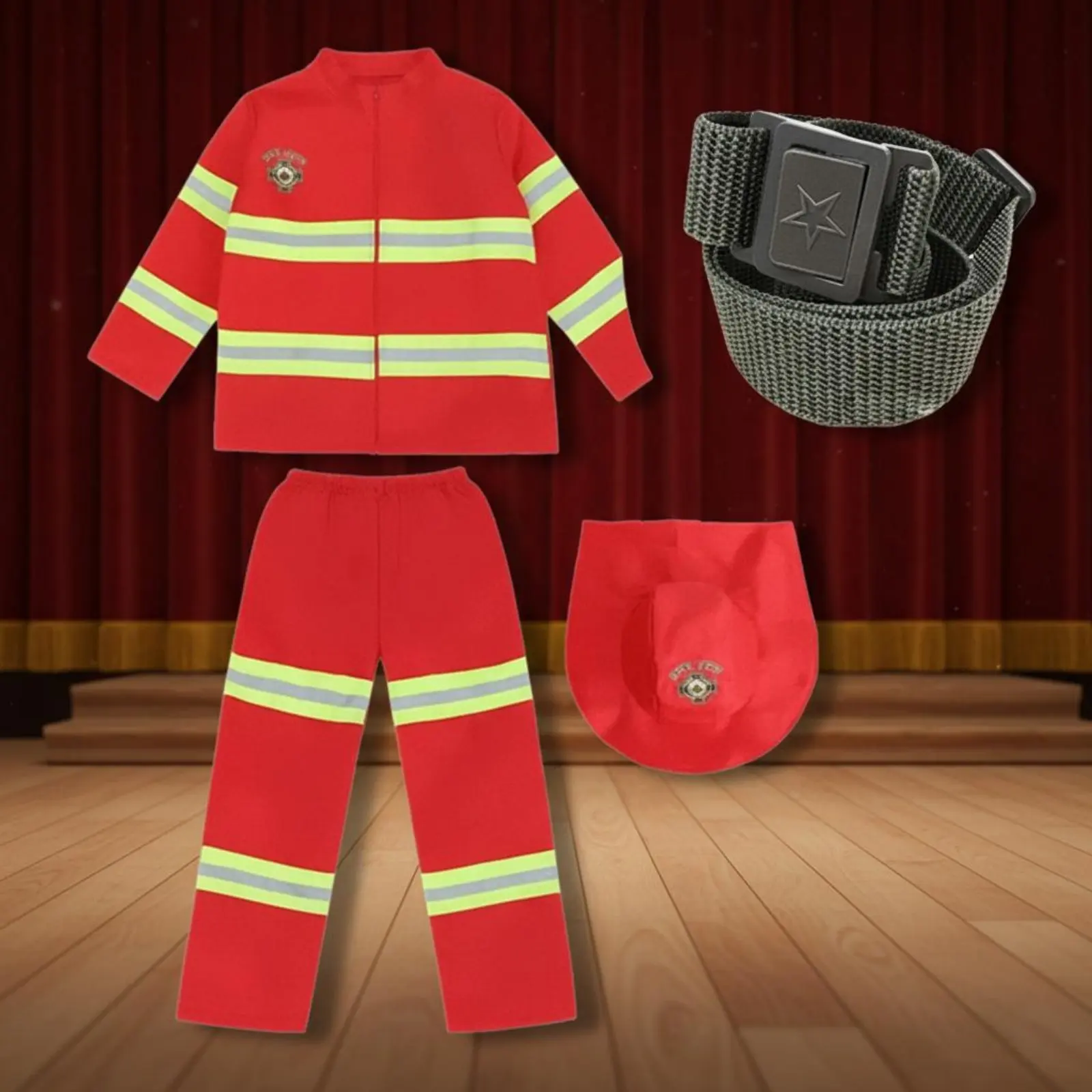 Kids Fire Control Professional Uniform With Accessories Child Firefighter Dress-up Clothes Fire Team Leader Role Play Kit
Kids Fire Control Professional Uniform With Accessories Child Firefighter Dress-up Clothes Fire Team Leader Role Play Kit