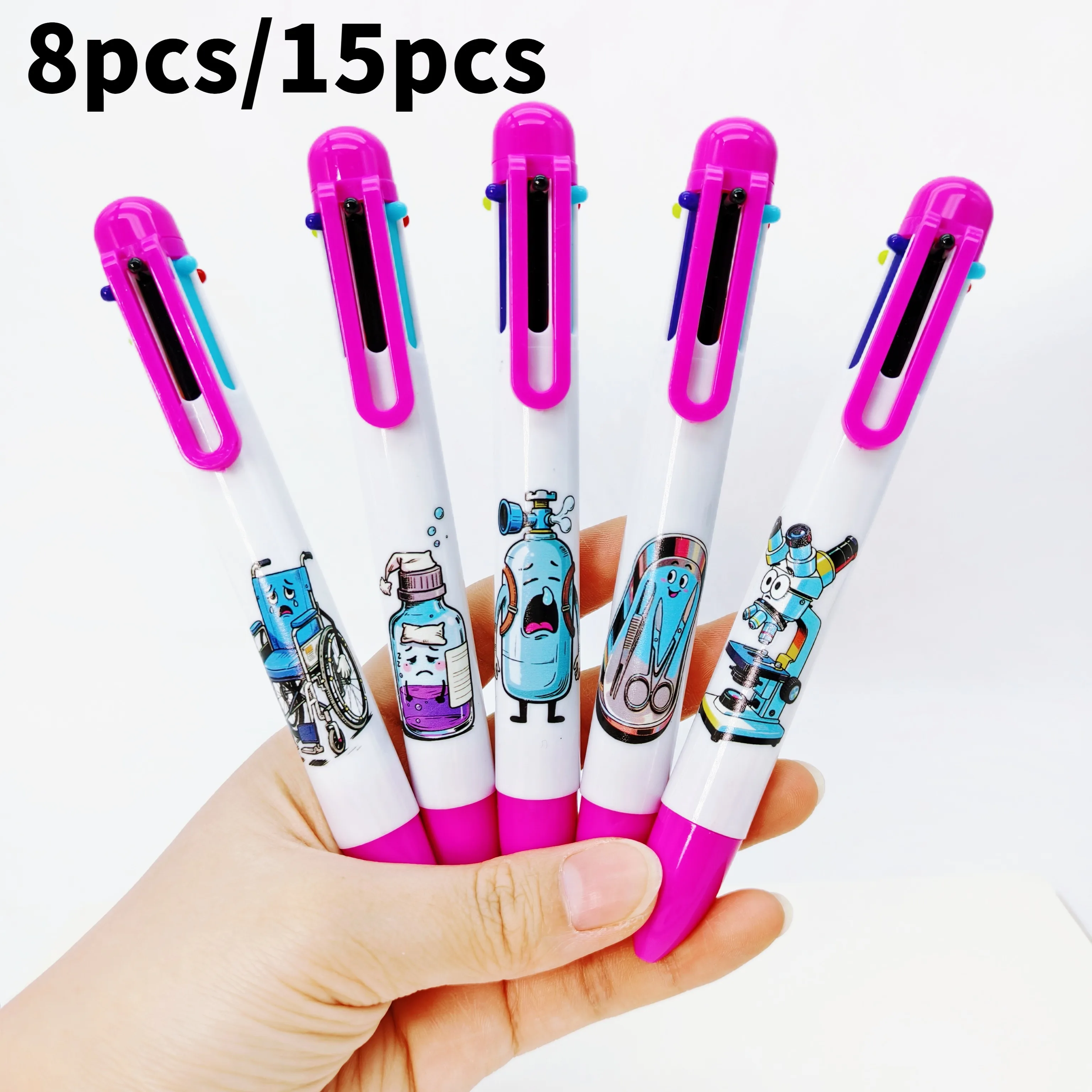 8 шт./15 шт., разноцветная ручка на медицинскую тематику, многоцветная ручка на день медсестры, шесть в одном, медицинские принадлежности, подарочная ручка с узором
8 шт./15 шт., разноцветная ручка на медицинскую тематику, многоцветная ручка на день медсестры, шесть в одном, медицинские принадлежности, подарочная ручка с узором