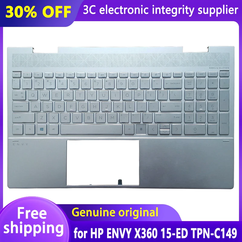 New US Keyboard for HP ENVY X360 15-ED TPN-C149 Laptop Palmrest Upper Cover Top Case Backlit keyboard Silver L93226 L93227-001
New US Keyboard for HP ENVY X360 15-ED TPN-C149 Laptop Palmrest Upper Cover Top Case Backlit keyboard Silver L93226 L93227-001