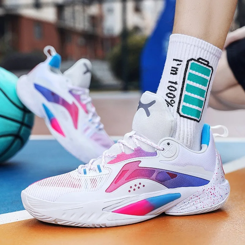 New Professional Mens Basketball Sneakers Wearable Gym Training Sports Trainers for Women Non-slip Cushion Basketball Shoes
New Professional Mens Basketball Sneakers Wearable Gym Training Sports Trainers for Women Non-slip Cushion Basketball Shoes
