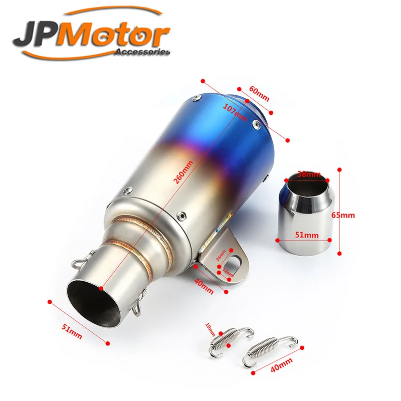 STLF Motorcycle Exhaust Muffler Pipe with DB Killer for Z750 TMAX CBR250 CB400 CB600 
STLF Motorcycle Exhaust Muffler Pipe with DB Killer for Z750 TMAX CBR250 CB400 CB600