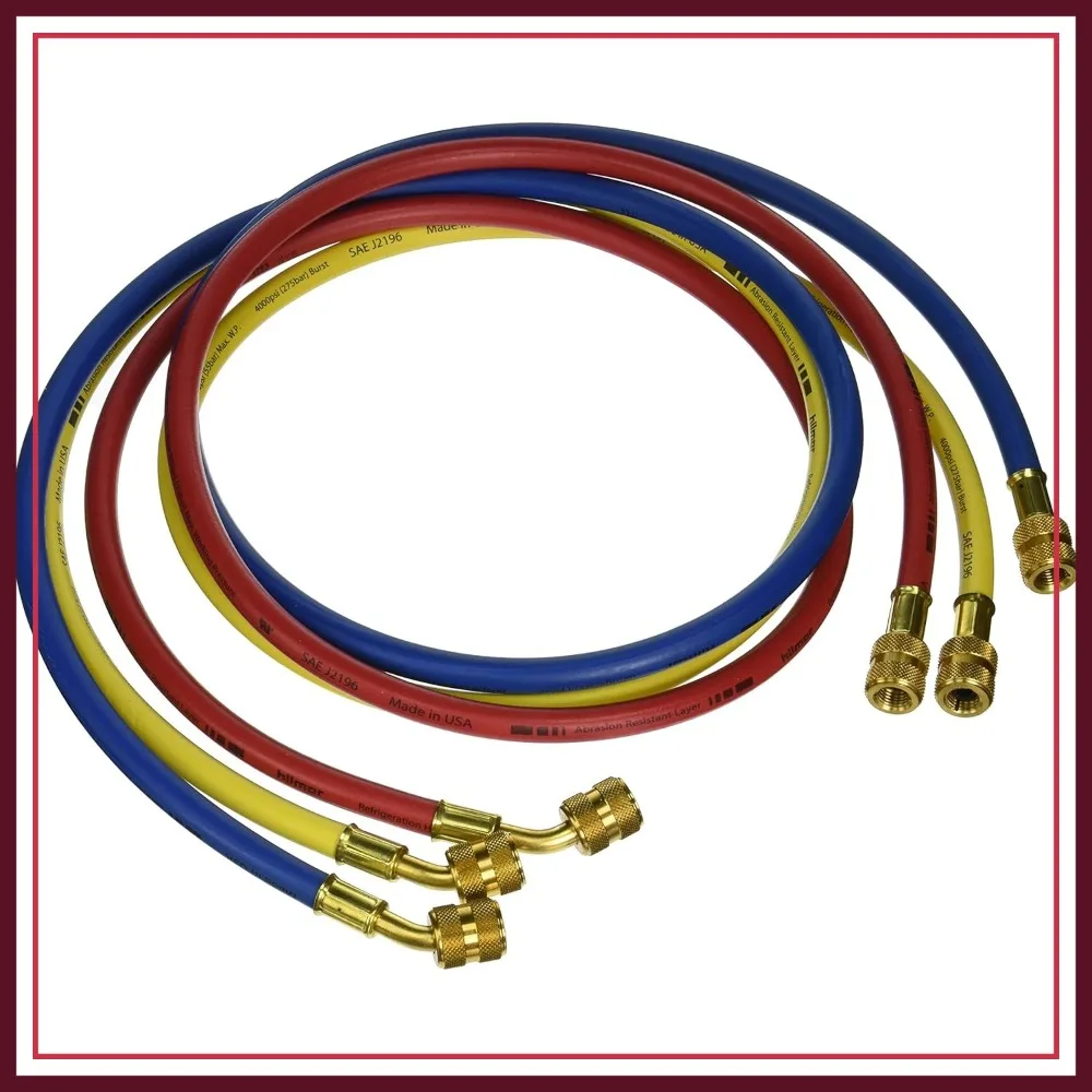 60" Heavy-Duty Hose, 800 PSI Rated, Compatible with High-Pressure Refrigerants for HVAC Systems (3-Pack)
60" Heavy-Duty Hose, 800 PSI Rated, Compatible with High-Pressure Refrigerants for HVAC Systems (3-Pack)