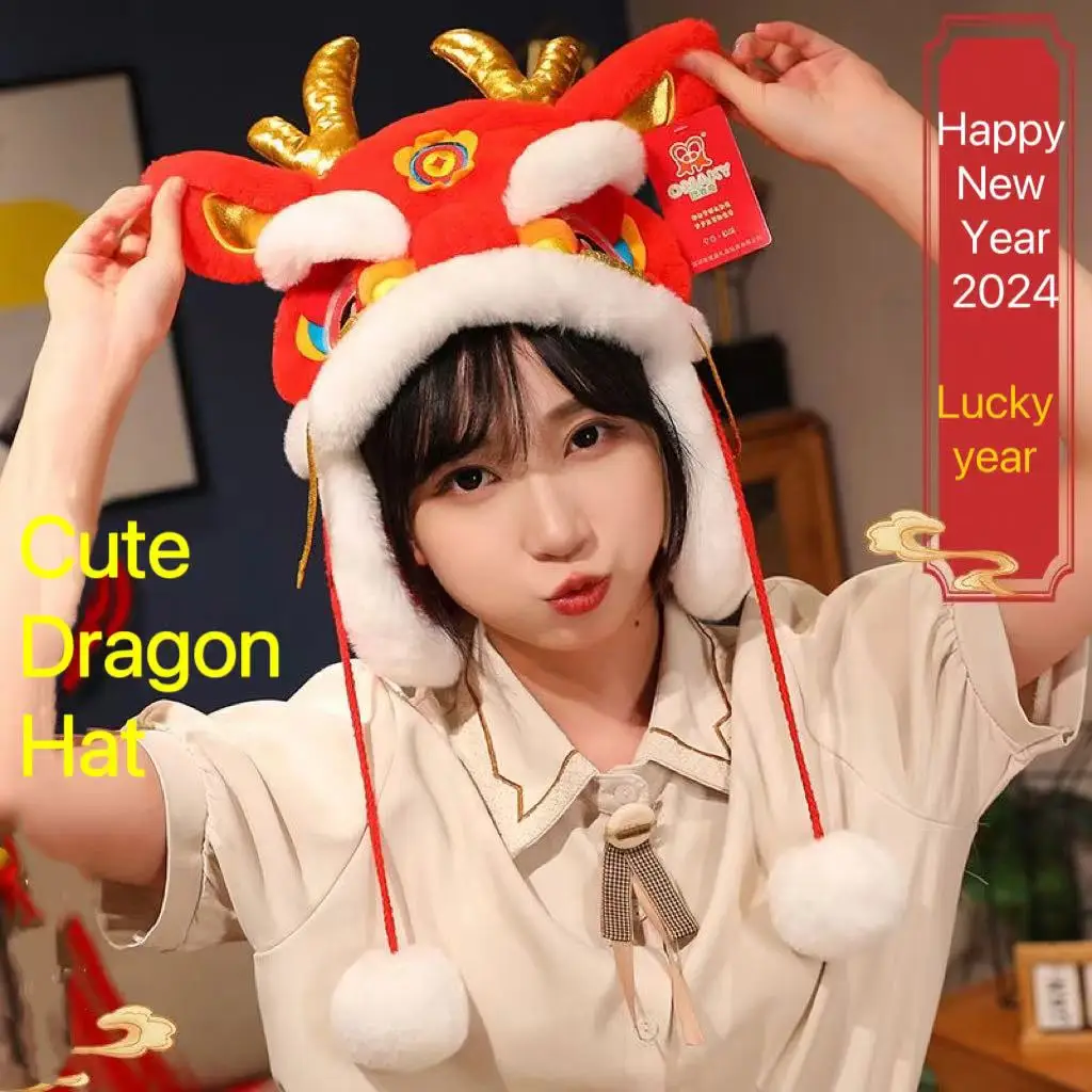2024 Dragon Year Festive Hat Children Adult Autumn Winter Warm Cold Proof Wrap Chinese Spring Feastival Kids Costume Accessories
2024 Dragon Year Festive Hat Children Adult Autumn Winter Warm Cold Proof Wrap Chinese Spring Feastival Kids Costume Accessories