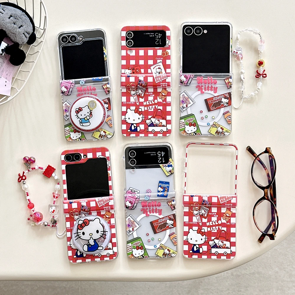 Magnetic Grip Holder Wireless Charge Cute Cartoon Sanrio Hello Kitty Phone Case For Samsung Galaxy Z Flip 7 6 5 4 Cover
Magnetic Grip Holder Wireless Charge Cute Cartoon Sanrio Hello Kitty Phone Case For Samsung Galaxy Z Flip 7 6 5 4 Cover