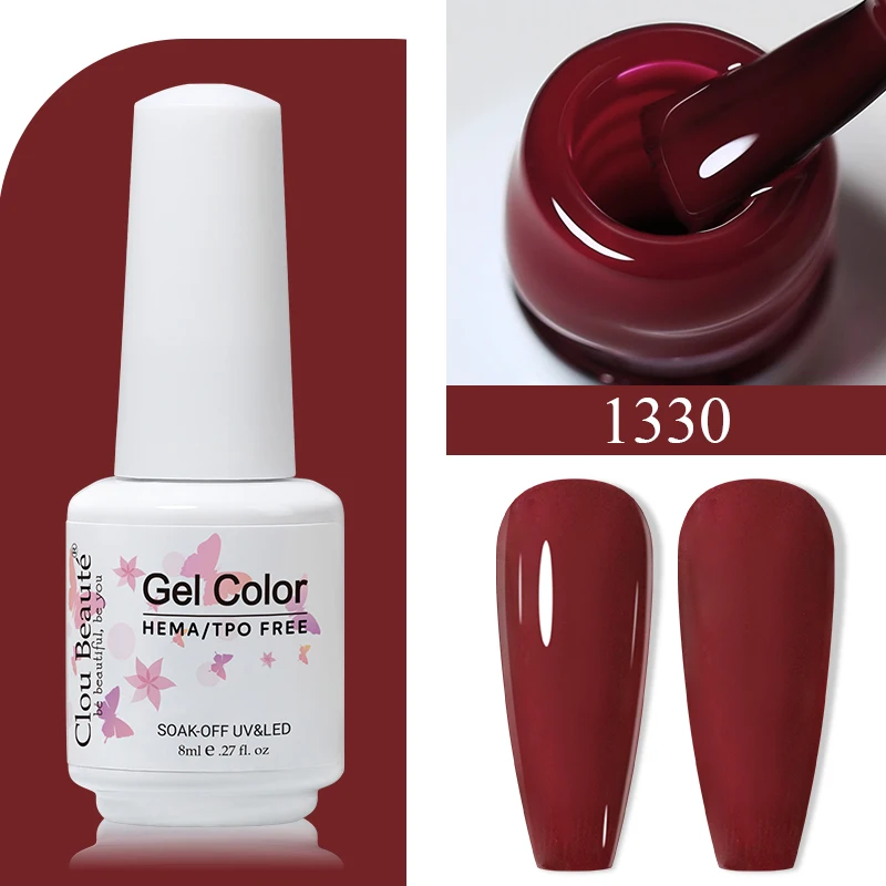 Clou Beaute Nail Gel Polish Fall Winter Color Dark Red Semi Permanent Varnishes Hybrid Nails Gel UV LED Nail Art Base Top Coat
Clou Beaute Nail Gel Polish Fall Winter Color Dark Red Semi Permanent Varnishes Hybrid Nails Gel UV LED Nail Art Base Top Coat