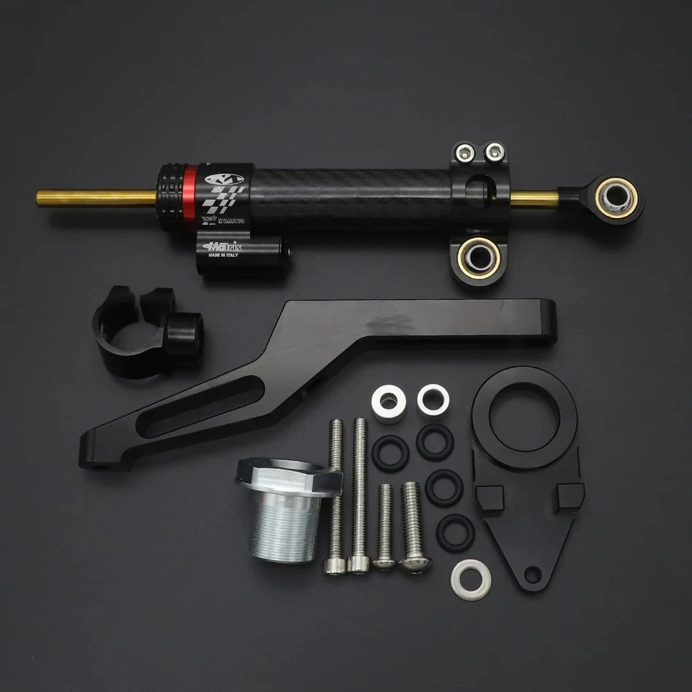 Motorcycle Carbon Fiber Steering Damper Stabilizer CNC Bracket Mount Kit Fit For Kawasaki Ninja ZX6R ZX-6R ZX636 2009-2025
Motorcycle Carbon Fiber Steering Damper Stabilizer CNC Bracket Mount Kit Fit For Kawasaki Ninja ZX6R ZX-6R ZX636 2009-2025