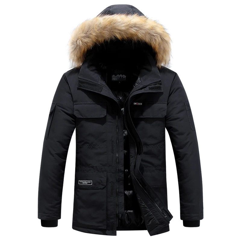 Windproof Hooded Thicken Multi-pocket Coat Solid Color Hooded Parkas Male Fur Collar Winter Parka Male Keep Warm New Parkas Men
Windproof Hooded Thicken Multi-pocket Coat Solid Color Hooded Parkas Male Fur Collar Winter Parka Male Keep Warm New Parkas Men