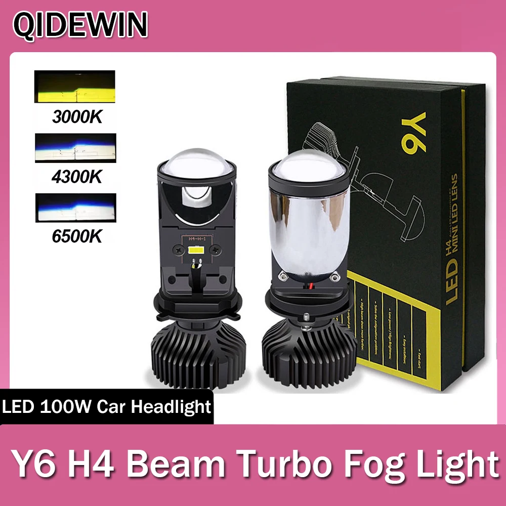 Canbus Y6 H4 LED 120W Car Headlight 6500k Super Bright Mini Lens Headlight H4 12000LM IP67 Waterproof Fog Light Bulb Universal
Canbus Y6 H4 LED 120W Car Headlight 6500k Super Bright Mini Lens Headlight H4 12000LM IP67 Waterproof Fog Light Bulb Universal