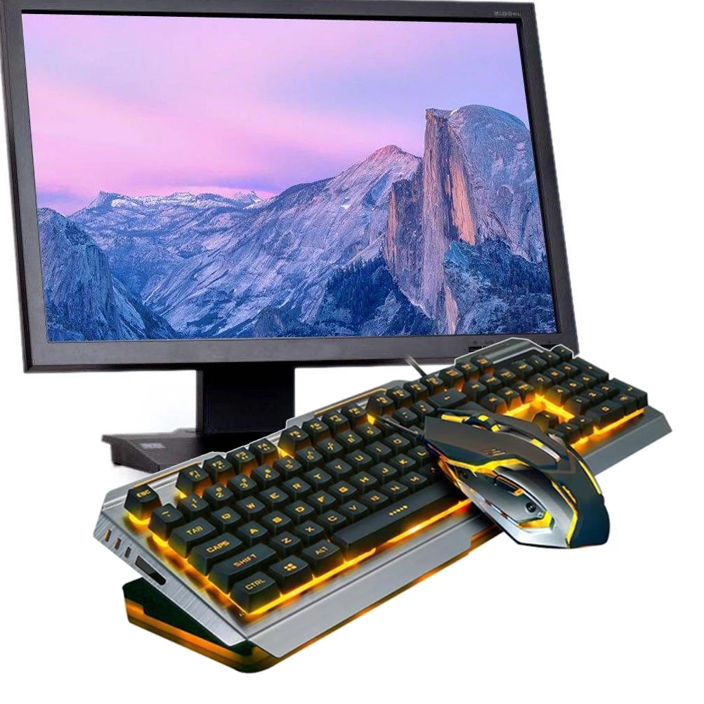 Cool Yellow Color Backlit USB Mechanical Hand Feeling Keyboard Gamer Mouse Sets (Tungsten Golden)
Cool Yellow Color Backlit USB Mechanical Hand Feeling Keyboard Gamer Mouse Sets (Tungsten Golden)