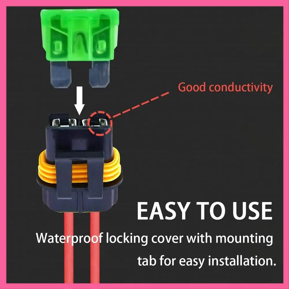 HOT-Inline Fuse Holder, 6 Pack Waterproof 12AWG Gauge Wiring Harness ATC/ATO 30 AMP Blade Fuse Holder For Vehicle, Marine
HOT-Inline Fuse Holder, 6 Pack Waterproof 12AWG Gauge Wiring Harness ATC/ATO 30 AMP Blade Fuse Holder For Vehicle, Marine