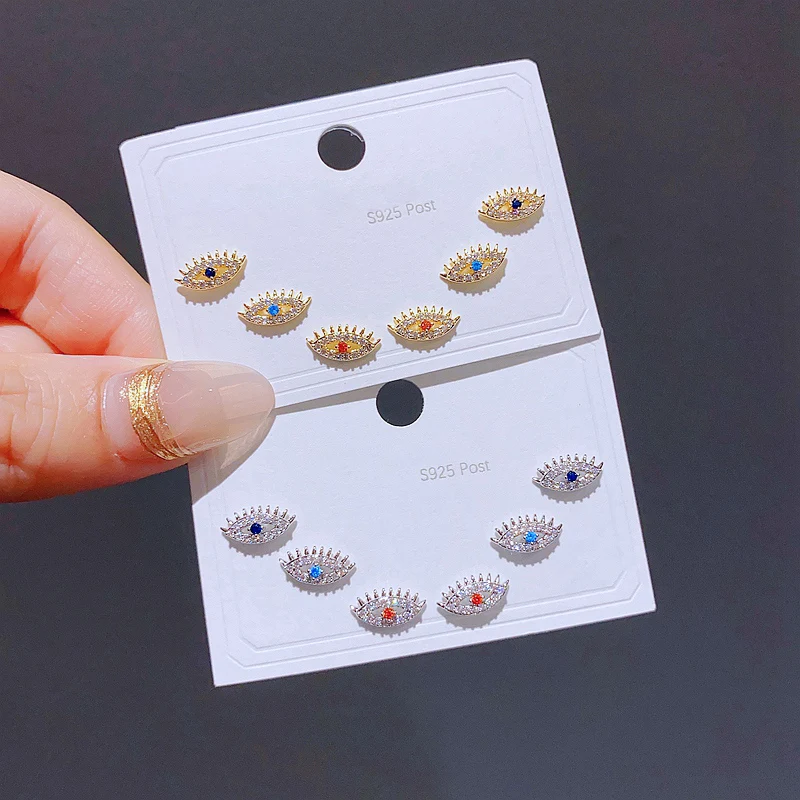 3 Pairs Multicolor Cubic Zirconia Evil Eyes Stud Earrings Set for Women Fashion Crystal Jewelry
3 Pairs Multicolor Cubic Zirconia Evil Eyes Stud Earrings Set for Women Fashion Crystal Jewelry