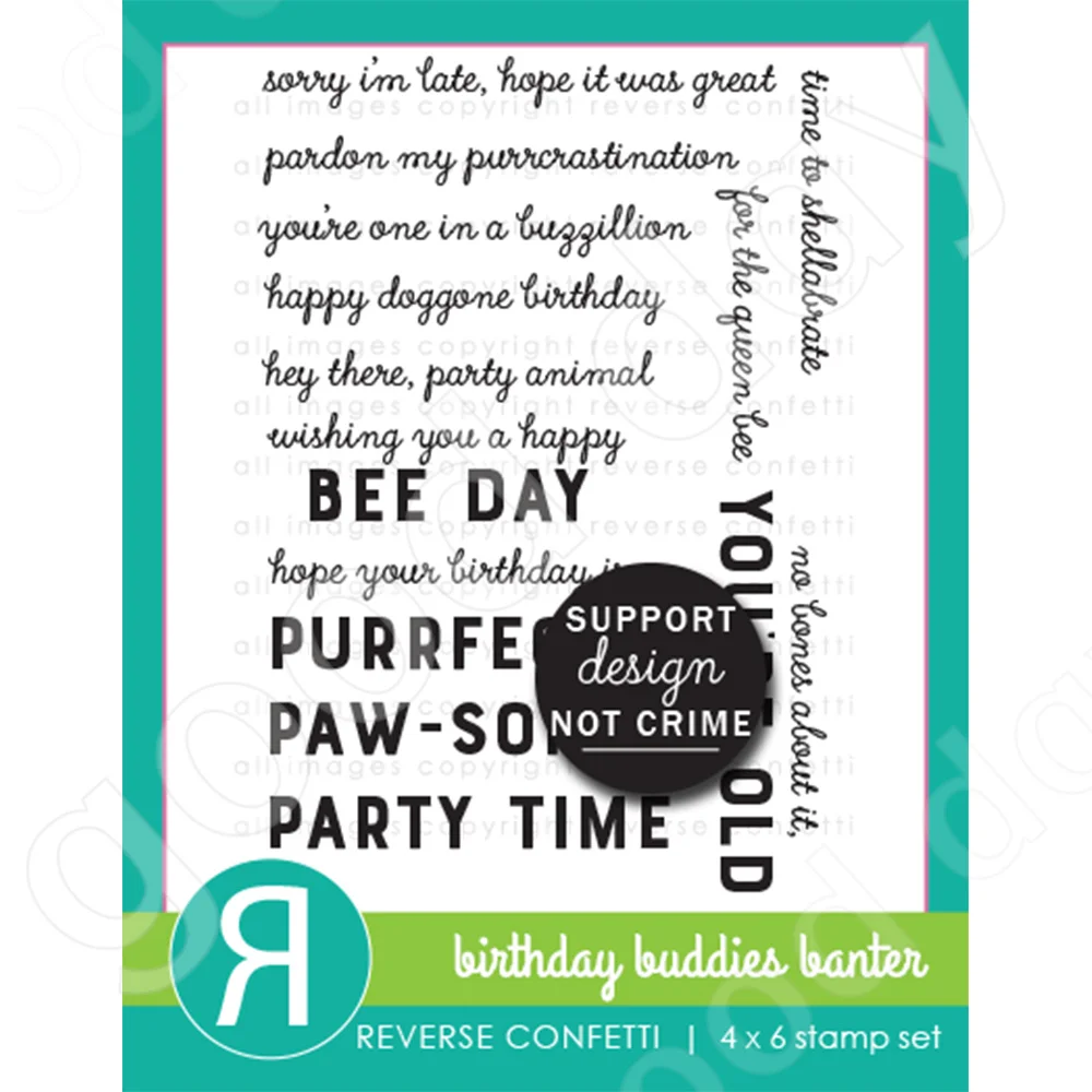 2022 Arrival New Birthday Buddies Banter Stamps Scrapbook Used for Diary Decoration Template Diy Greeting Card Handmade
2022 Arrival New Birthday Buddies Banter Stamps Scrapbook Used for Diary Decoration Template Diy Greeting Card Handmade