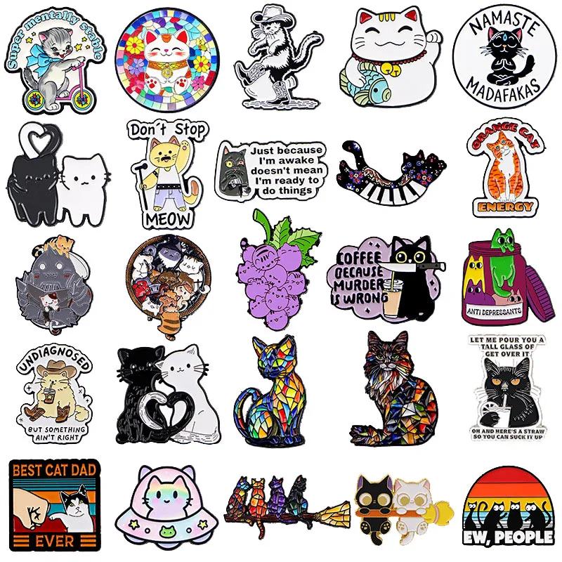 Enamel Pins Cartoon Cat Cute Brooch Pines Lapel Pins Badge on Backpack Clothing Accessories Animal Jewelry Birthday Funny Gifts
Enamel Pins Cartoon Cat Cute Brooch Pines Lapel Pins Badge on Backpack Clothing Accessories Animal Jewelry Birthday Funny Gifts