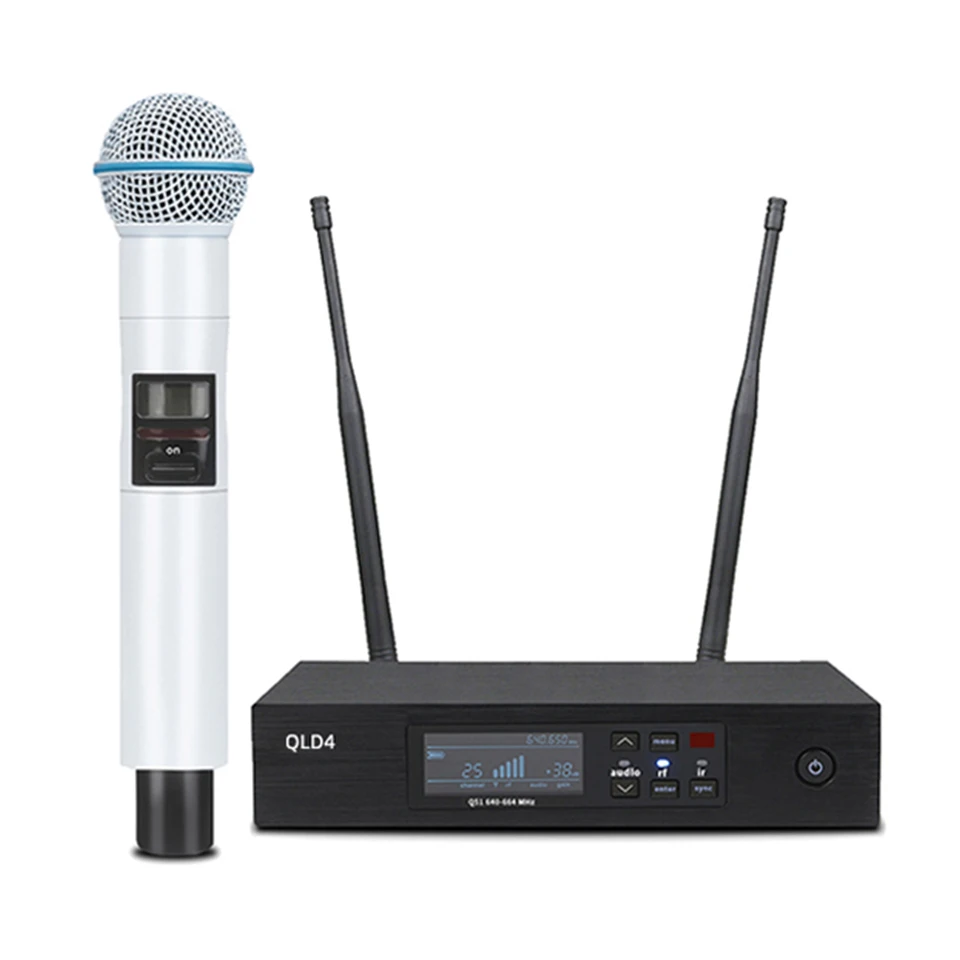 Brand SOMLIMI QLD4 High-Quality True Diversity UHF Professional Wireless Microphone System Stage Performance Wireless Microphone
Brand SOMLIMI QLD4 High-Quality True Diversity UHF Professional Wireless Microphone System Stage Performance Wireless Microphone