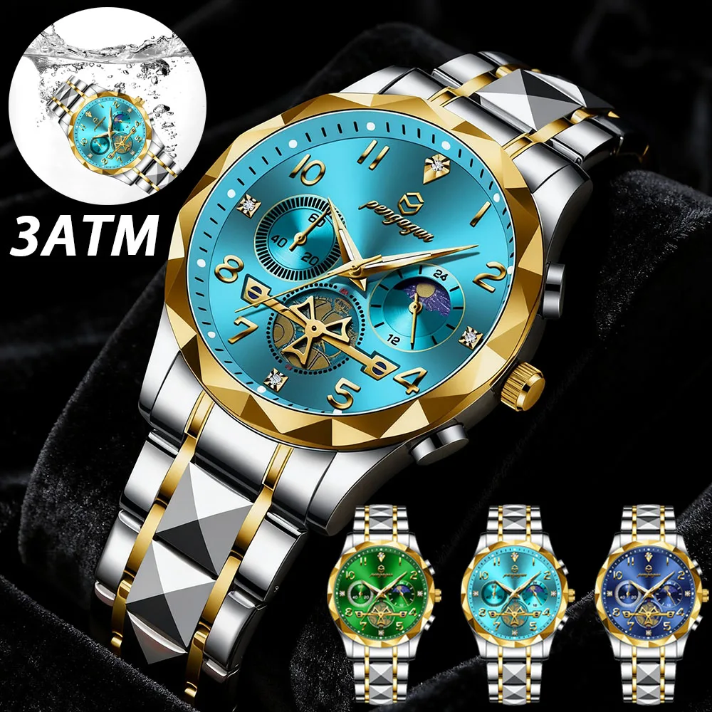 Новые роскошные мужские наручные часы с хронографом, водонепроницаемые светящиеся мужские часы из нержавеющей стали, высококачественные спортивные мужские кварцевые часы 2025 
Новые роскошные мужские наручные часы с хронографом, водонепроницаемые светящиеся мужские часы из нержавеющей стали, высококачественные спортивные мужские кварцевые часы 2025