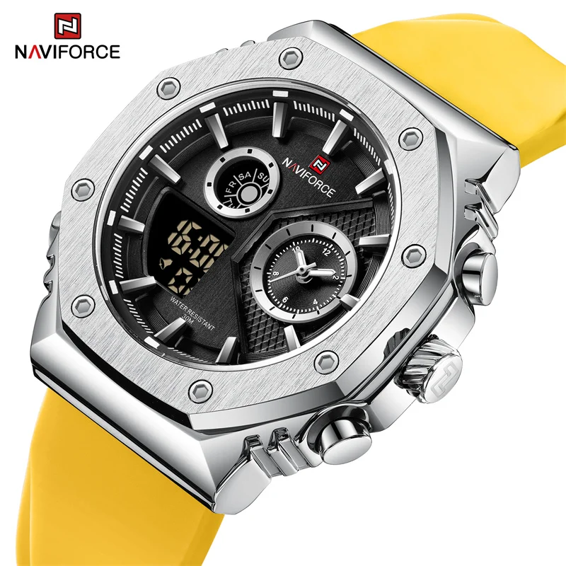 New NAVIFORCE Sports Style Men's Watch Waterproof Durable Silicone Material Luminous Multifunctional Men's Quartz Watch 2023
New NAVIFORCE Sports Style Men's Watch Waterproof Durable Silicone Material Luminous Multifunctional Men's Quartz Watch 2023