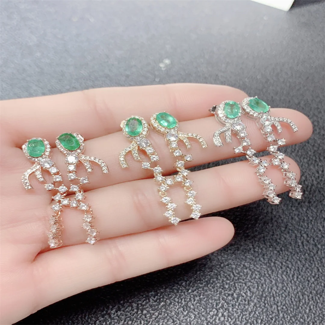 Sterling Silver 925 Natural Emerald Luxury Women's Earrings Luxury women's gift Nail Wedding Free shipping boutique jewelry
Sterling Silver 925 Natural Emerald Luxury Women's Earrings Luxury women's gift Nail Wedding Free shipping boutique jewelry