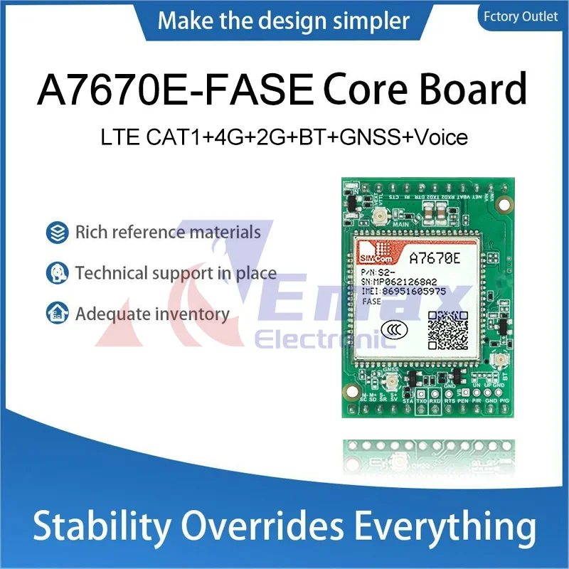 SIMCOM A7670E-FASE Основная плата A7670E-FASE Макетная плата LTE CAT1+4G+2G+BT+GNSS+голос A7670E
SIMCOM A7670E-FASE Основная плата A7670E-FASE Макетная плата LTE CAT1+4G+2G+BT+GNSS+голос A7670E