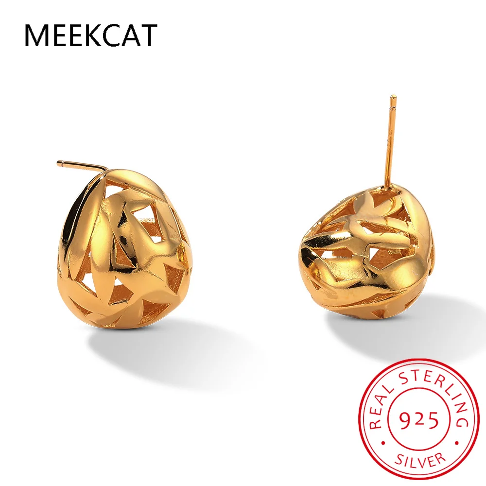 Real 925 Sterling Silver 18k Hollow Out Water Drop Stud Earrings for Women OL Geometric Fine Jewelry Minimalist Accessories
Real 925 Sterling Silver 18k Hollow Out Water Drop Stud Earrings for Women OL Geometric Fine Jewelry Minimalist Accessories