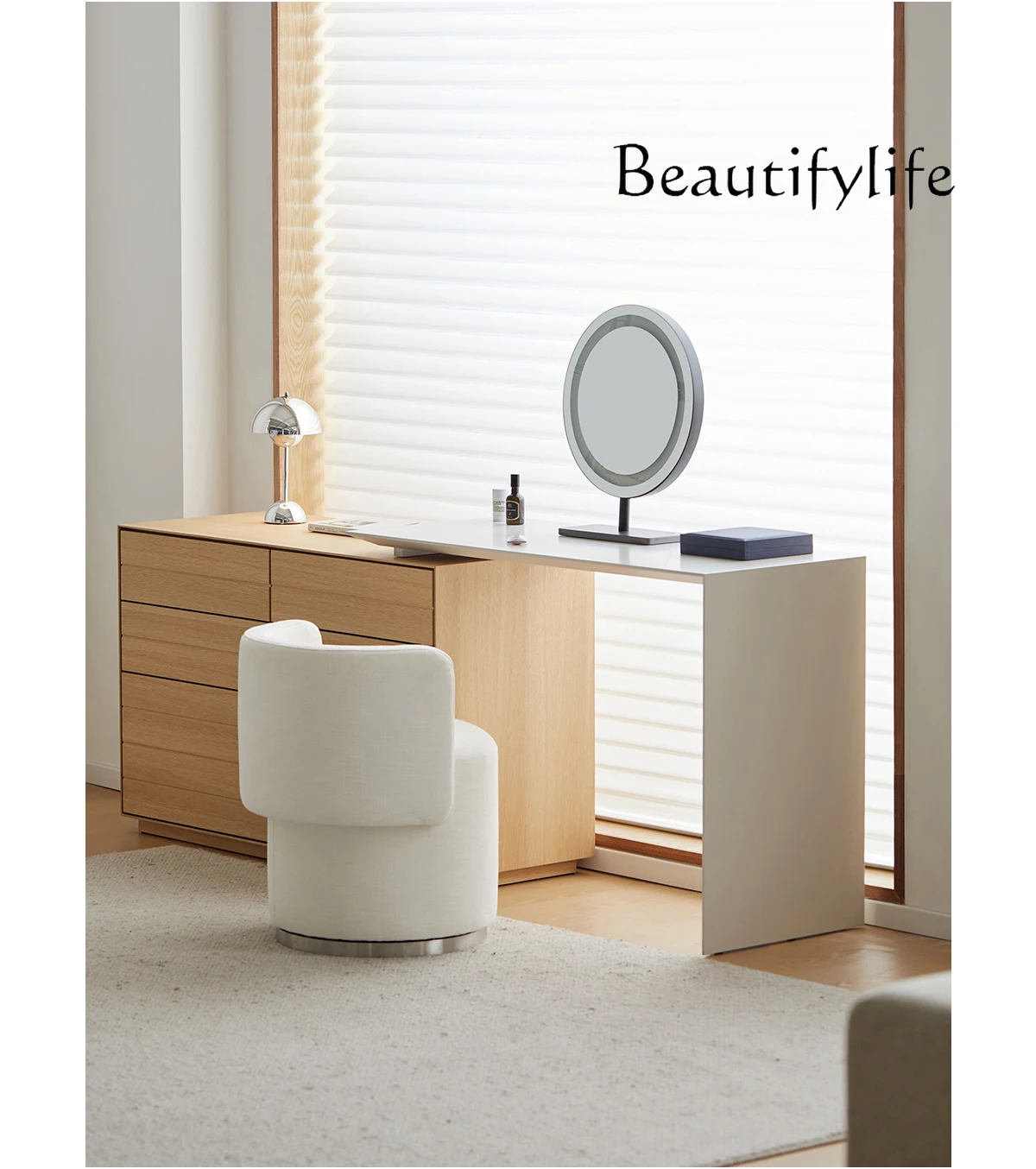 Dresser chest integrated minimalist Japanese solid wood cream wind log bedroom makeup table
Dresser chest integrated minimalist Japanese solid wood cream wind log bedroom makeup table