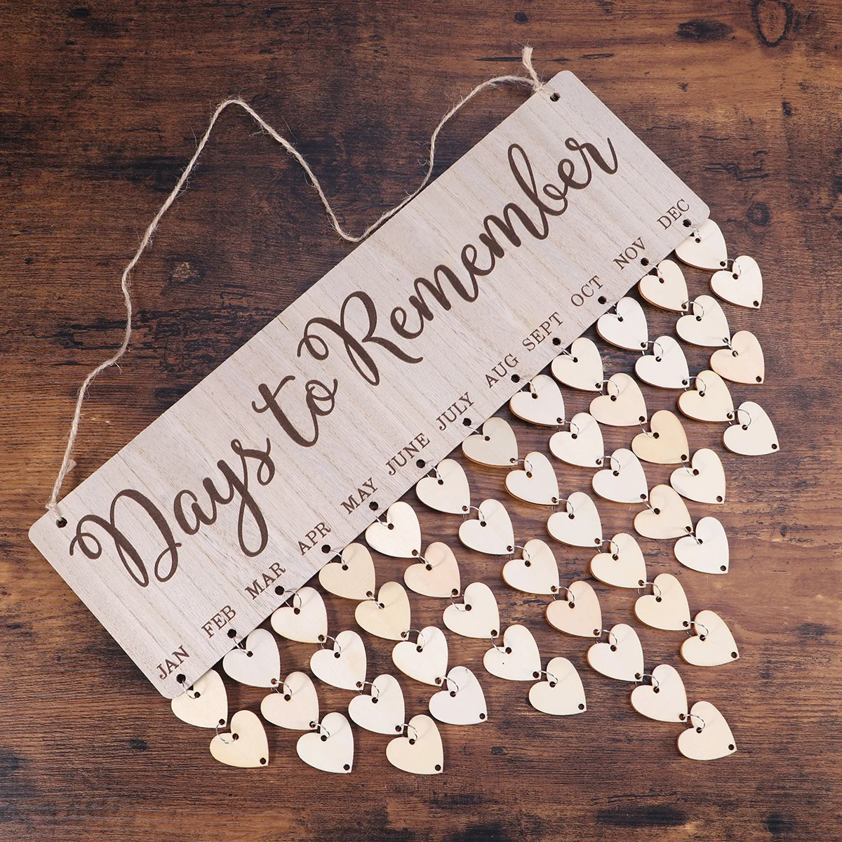 DIY Wooden Calendar Hanging Decor Heart-Shaped Plate Days to Remember Board Special Day Reminder for Birthdays Anniversaries
DIY Wooden Calendar Hanging Decor Heart-Shaped Plate Days to Remember Board Special Day Reminder for Birthdays Anniversaries