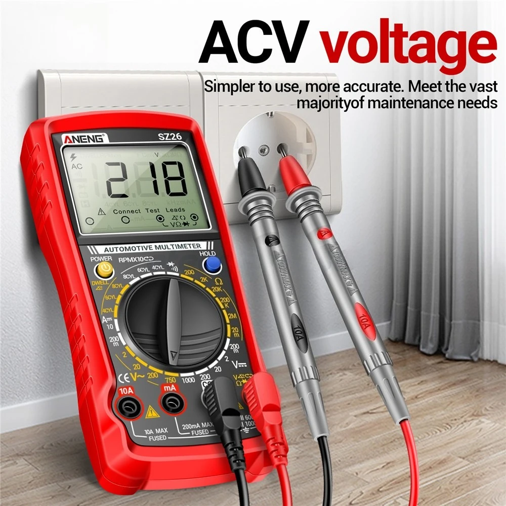 ANENG SZ26 Digital Multimeter Ammeter 1999 Counts Tester Meter AC/DC Voltmeter
ANENG SZ26 Digital Multimeter Ammeter 1999 Counts Tester Meter AC/DC Voltmeter