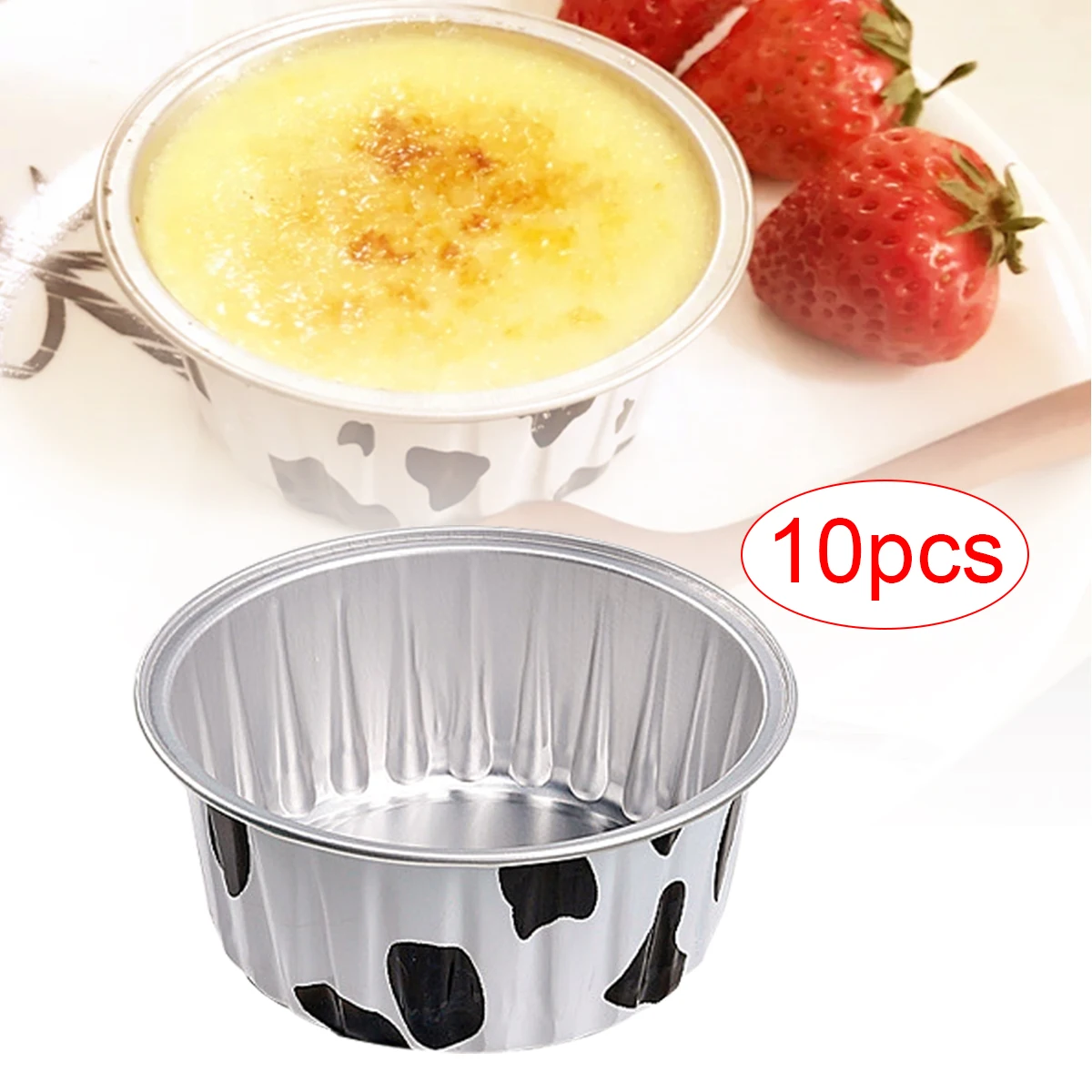 10Pcs/Set Disposable Dessert Cups with Lids - Pudding Cup Cake Shrimp Pulling Egg Mold Air Frying Pot Special Bowl Oven Tin foil
10Pcs/Set Disposable Dessert Cups with Lids - Pudding Cup Cake Shrimp Pulling Egg Mold Air Frying Pot Special Bowl Oven Tin foil