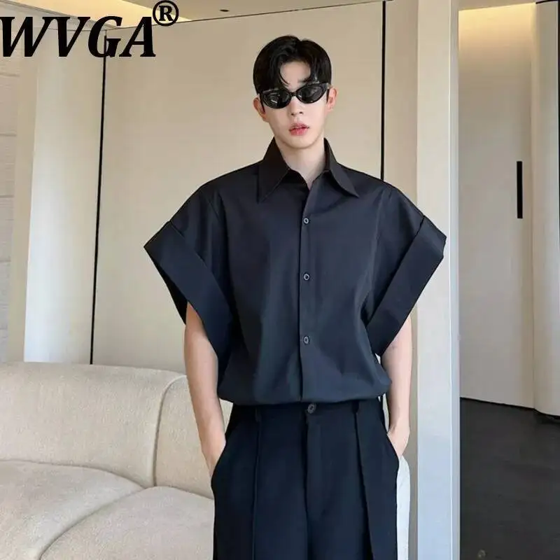 WVGA Summer New Korean Style Niche Dark Design Large Sleeve Cage Shirts Ins Trend Men's Tide Chic Fashion Streetwear Tops W23907
WVGA Summer New Korean Style Niche Dark Design Large Sleeve Cage Shirts Ins Trend Men's Tide Chic Fashion Streetwear Tops W23907