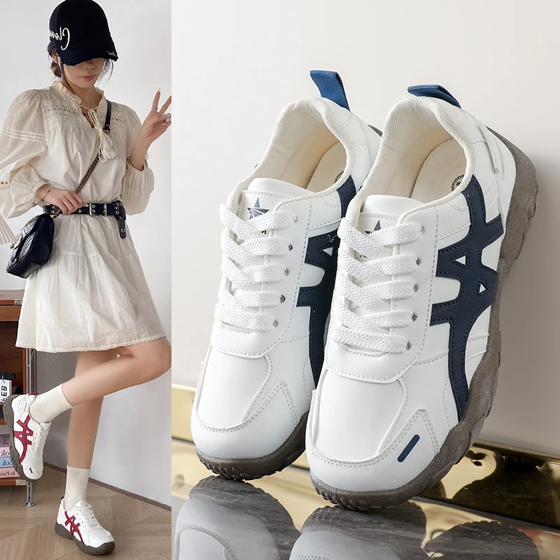 Retro Thick Bottom De Xin Shoes 2026 Autumn New Style Women's Versatile Casual Travel Shoes Sports Dad Shoes White Sneakers
Retro Thick Bottom De Xin Shoes 2026 Autumn New Style Women's Versatile Casual Travel Shoes Sports Dad Shoes White Sneakers
