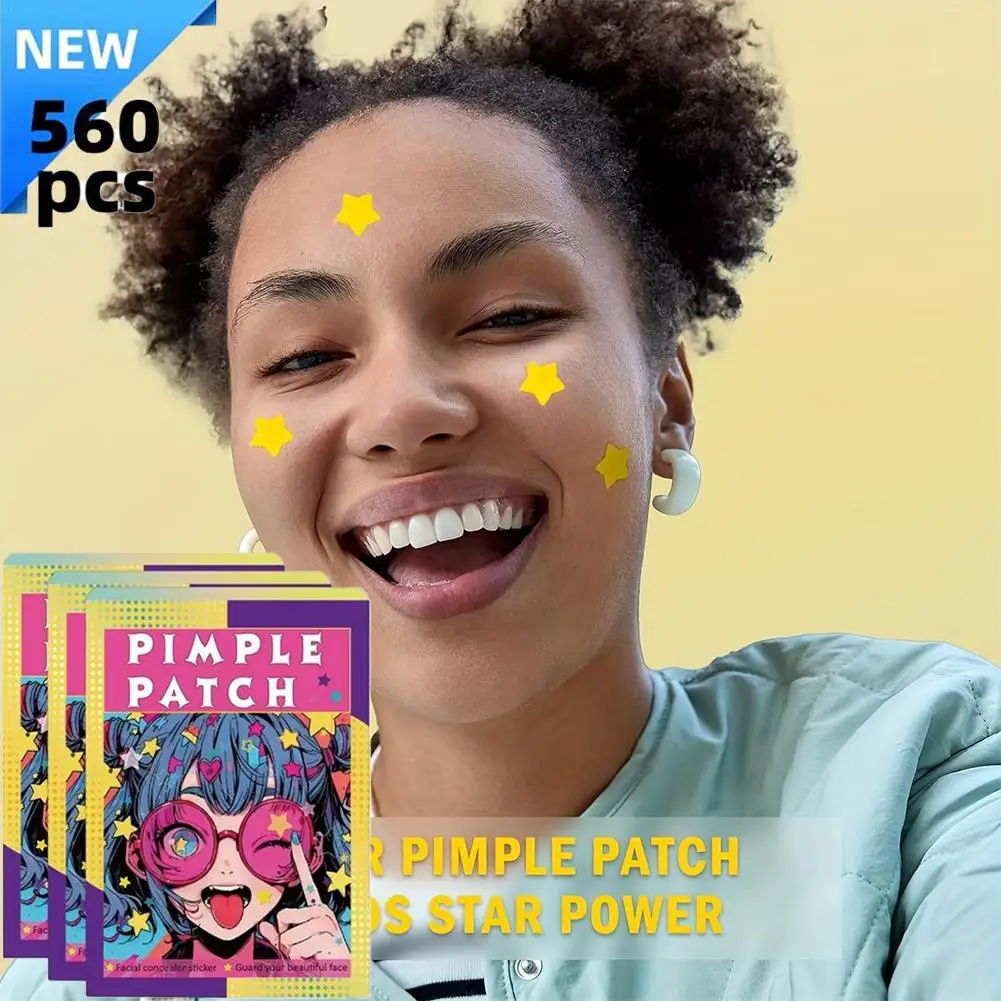 Красочный пластырь от прыщей со звездами, 560 шт., невидимый пластырь от прыщей, мягкий, не раздражающий, для ухода за кожей
Красочный пластырь от прыщей со звездами, 560 шт., невидимый пластырь от прыщей, мягкий, не раздражающий, для ухода за кожей